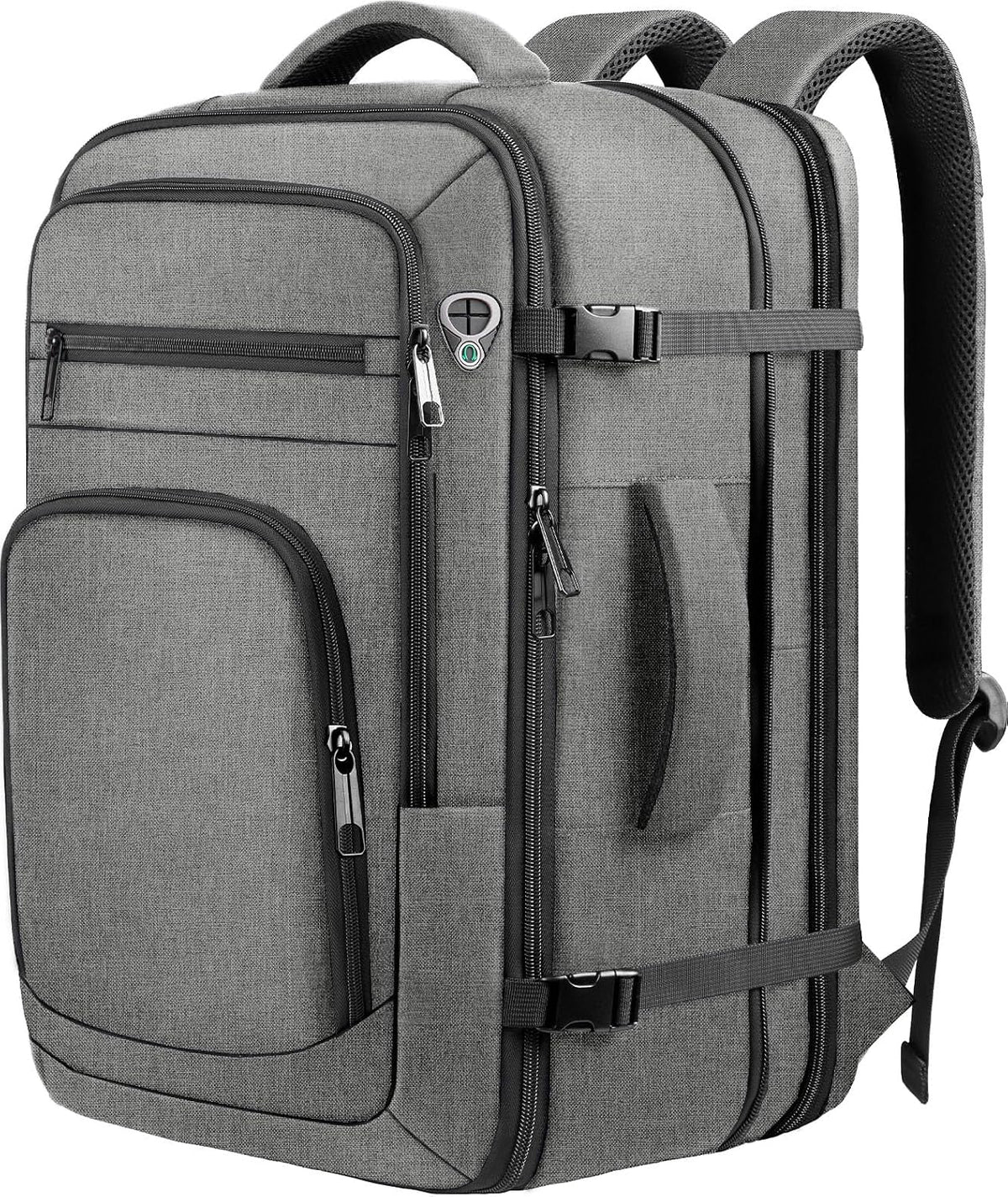 Roomy Travel Backpack, Expandable 40L-50L Carry On Backpack For 17.3" Laptop,TSA Flight Approved Business Travel Backpack w/ Multiple Organizer Pockets for Work,Overnight Trip,College &Daily Commuting