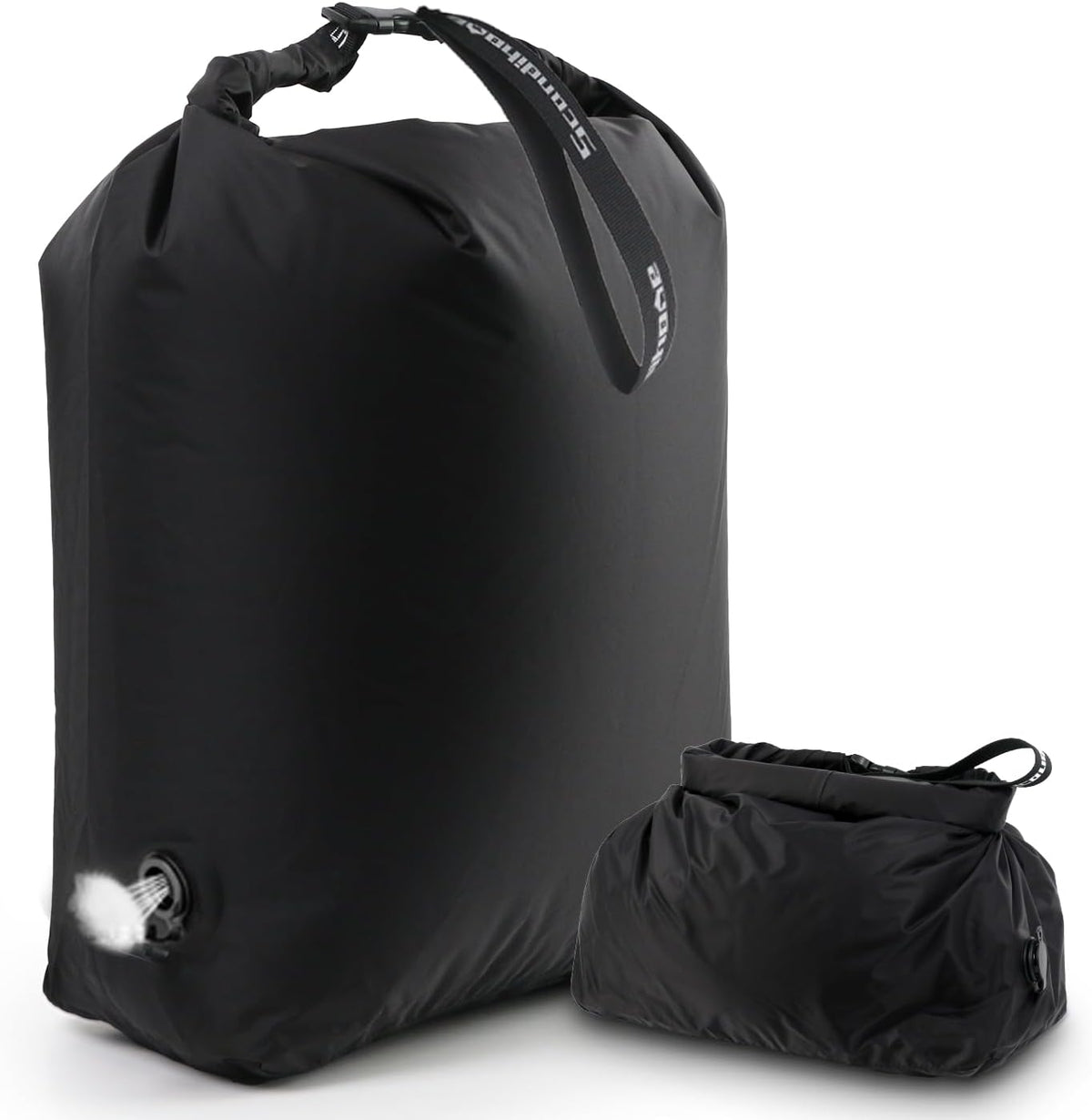 Travel Compression Laundry Bag, Pump-Free Vacuum Space Saver Bag for Dirty Clothes, Reusable Waterproof Wet Dry Bag, Travel Laundry Bag for Luggage, Packing, Suitcase (1 Pcs)(Gray, L)