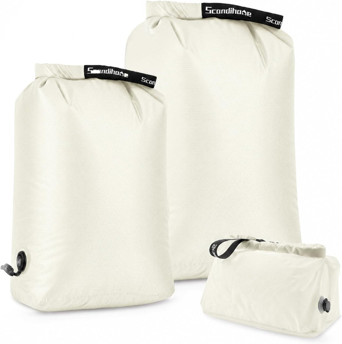 Travel Compression Laundry Bag, Pump-Free Vacuum Space Saver Bag for Dirty Clothes, Reusable Waterproof Wet Dry Bag, Travel Laundry Bag for Luggage, Packing, Suitcase (1 Pcs)(Gray, L)