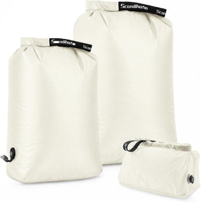 Travel Compression Laundry Bag, Pump-Free Vacuum Space Saver Bag for Dirty Clothes, Reusable Waterproof Wet Dry Bag, Travel Laundry Bag for Luggage, Packing, Suitcase (1 Pcs)(Gray, L)