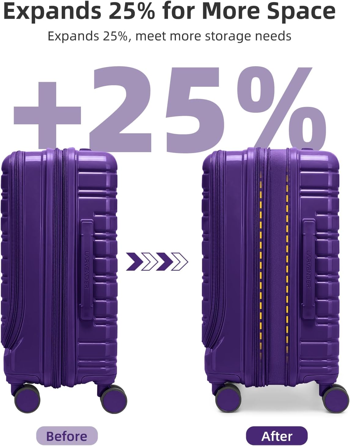 Carry On Luggage 22x14x9 Airline Approved, Suitcases with Wheels | Front Pocket 20Inch Expandable PC+ABS Carry-On Luggage | Front Open Luggage with Spinner Wheels for Women | TSA | Mocha