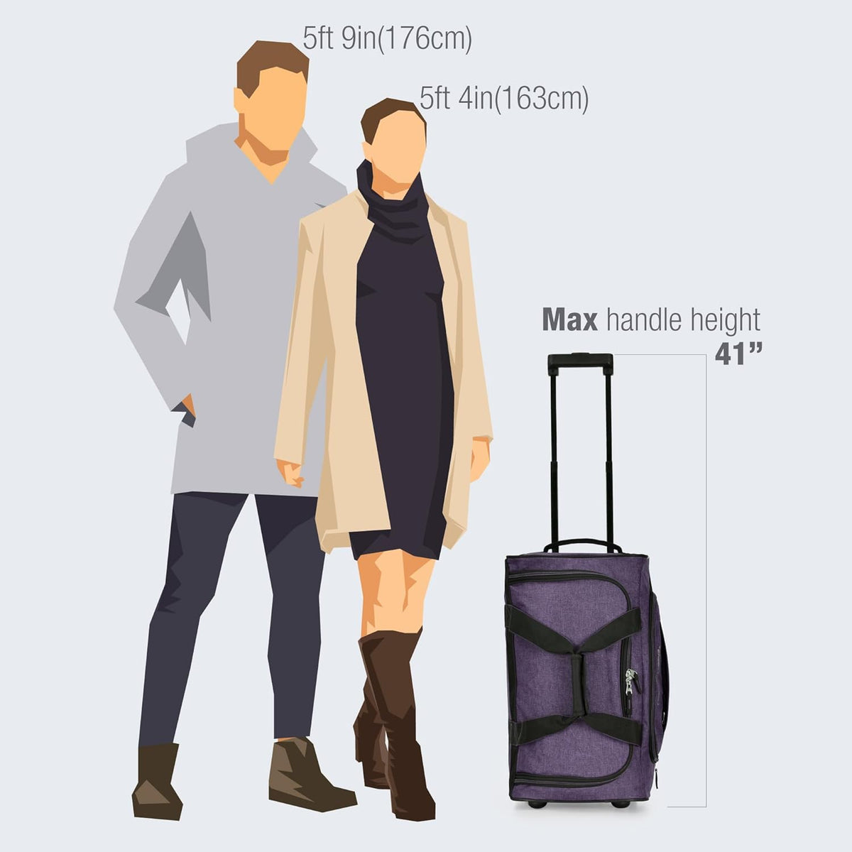 Duffel Bag with Rolling Wheels