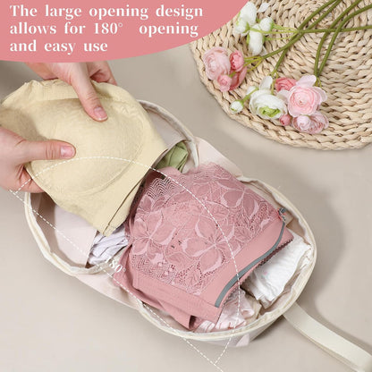 Travel Underwear Organizer Bag Portable Luggage Organizer for Travel Multi-Compartment Lingerie Storage for Clothes Bras and Accessories Ideal Suitcases