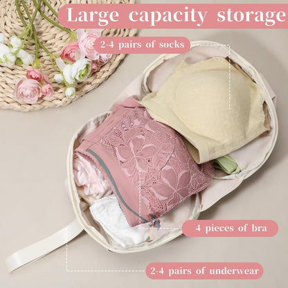 Travel Underwear Organizer Bag Portable Luggage Organizer for Travel Multi-Compartment Lingerie Storage for Clothes Bras and Accessories Ideal Suitcases
