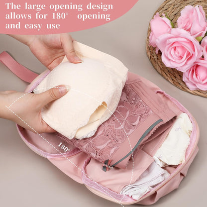 Travel Underwear Organizer Bag Portable Luggage Organizer for Travel Multi-Compartment Lingerie Storage for Clothes Bras and Accessories Ideal Suitcases