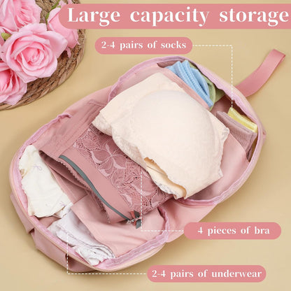 Travel Underwear Organizer Bag Portable Luggage Organizer for Travel Multi-Compartment Lingerie Storage for Clothes Bras and Accessories Ideal Suitcases