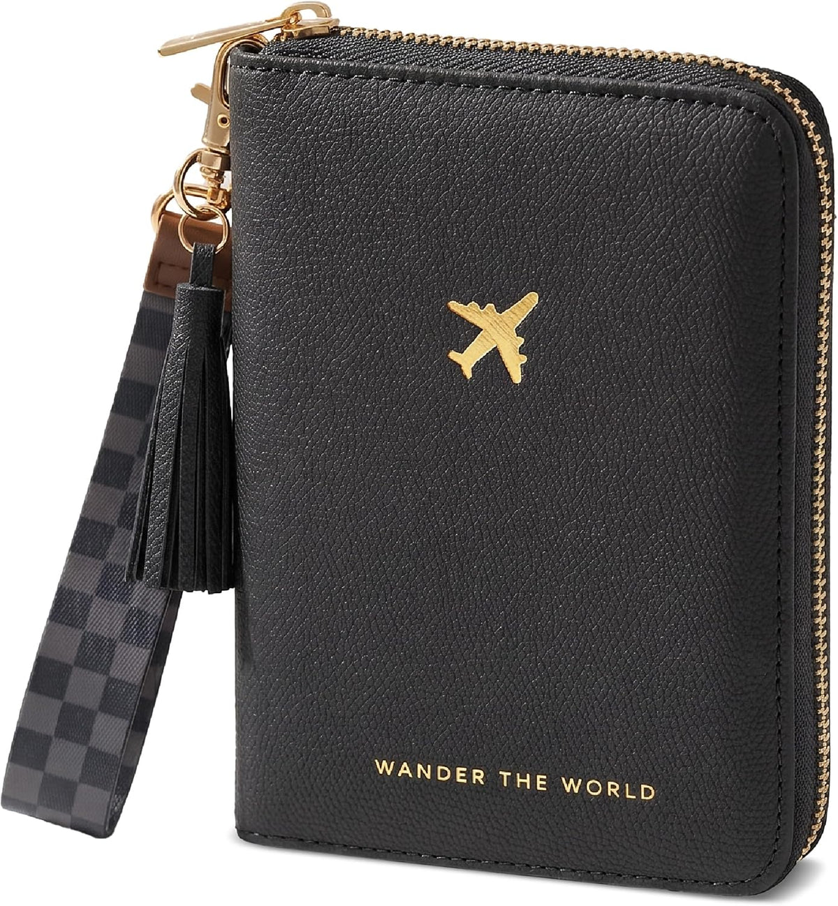 Beautiful Passport Holder And Travel Wallet with Wristlet Strap - All-in-One Organizer for Women with Card Slots and Tassel Keychain - Perfect RFID Blocking Case to Keep Your Documents Safe