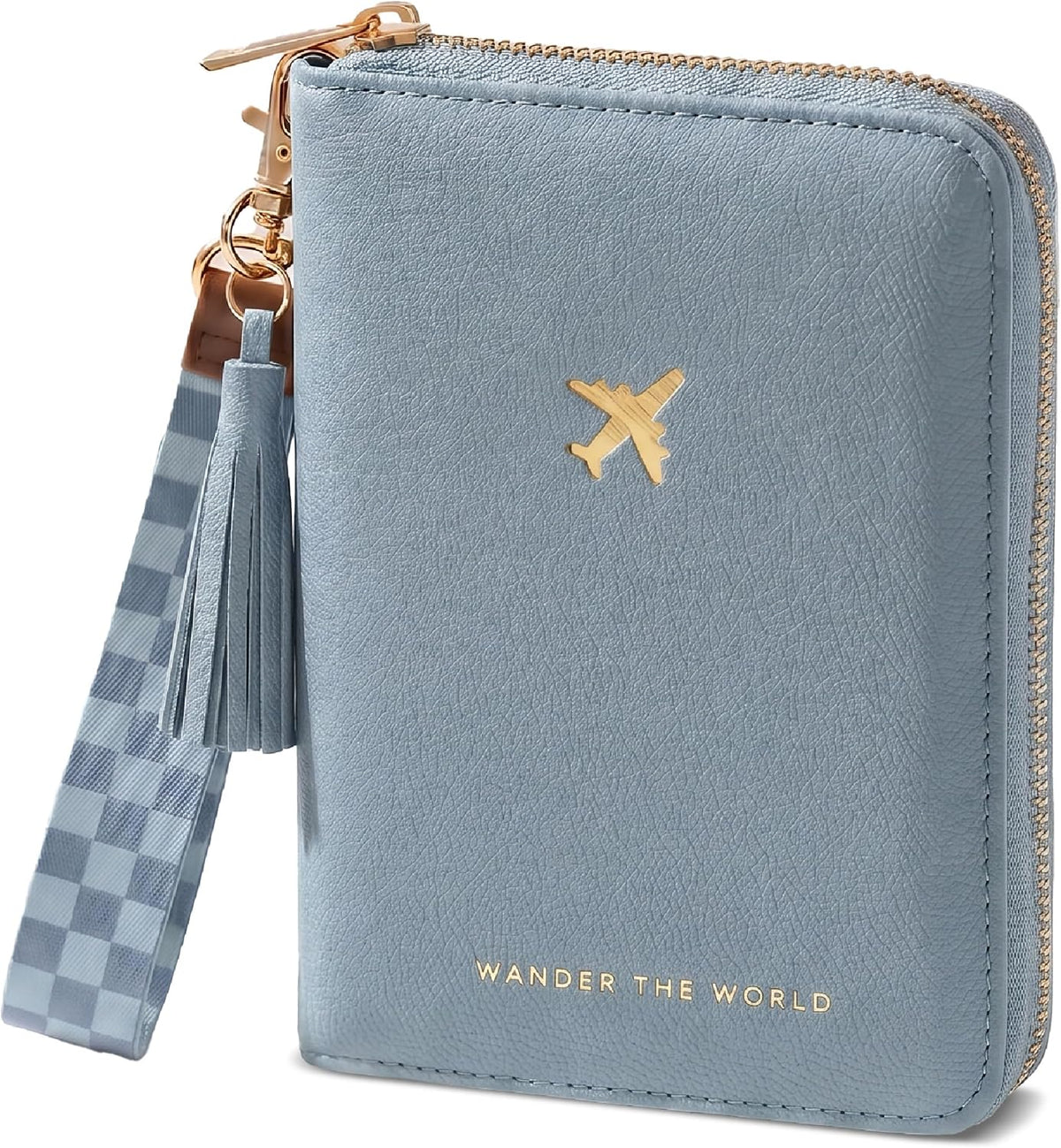 Beautiful Passport Holder And Travel Wallet with Wristlet Strap - All-in-One Organizer for Women with Card Slots and Tassel Keychain - Perfect RFID Blocking Case to Keep Your Documents Safe