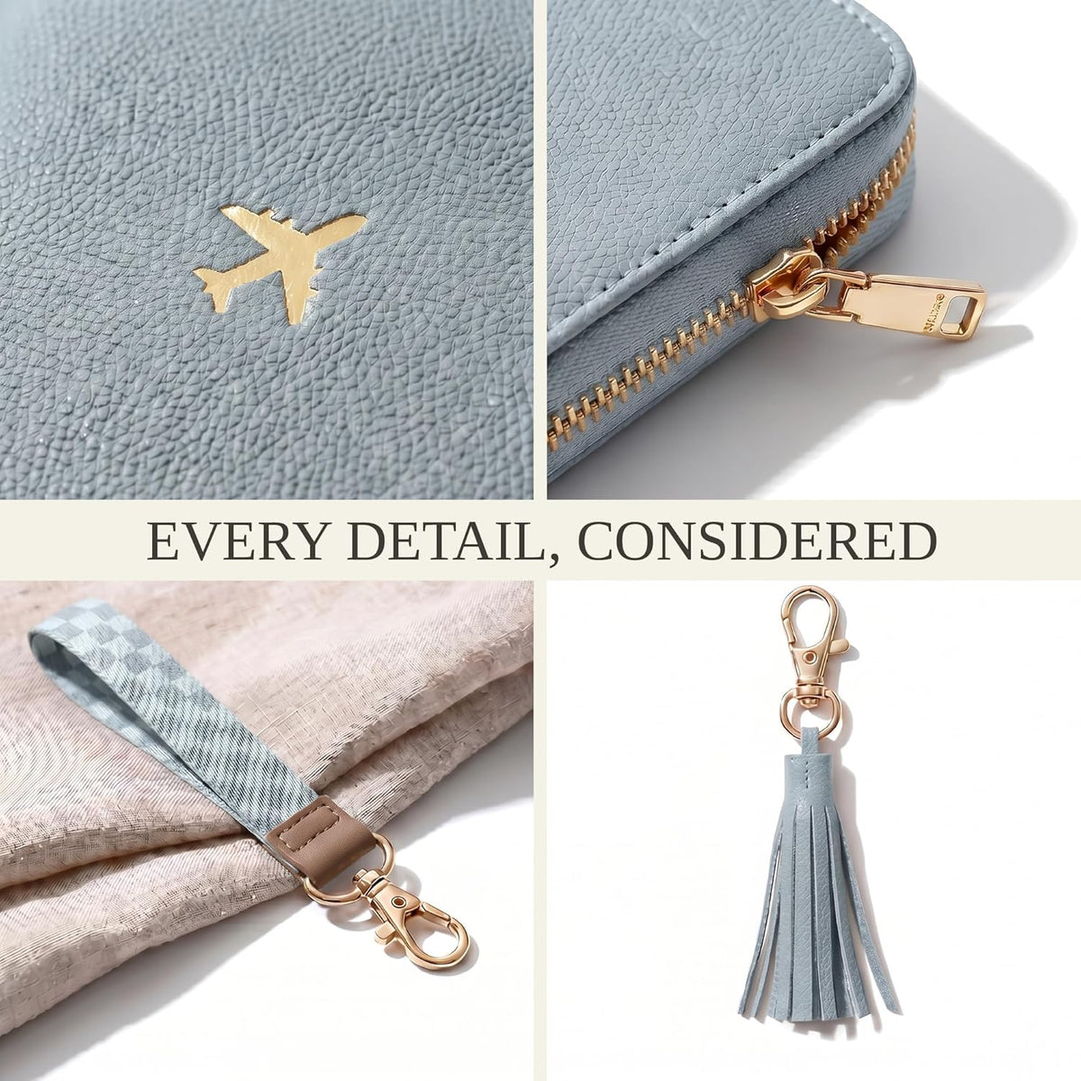 Beautiful Passport Holder And Travel Wallet with Wristlet Strap - All-in-One Organizer for Women with Card Slots and Tassel Keychain - Perfect RFID Blocking Case to Keep Your Documents Safe