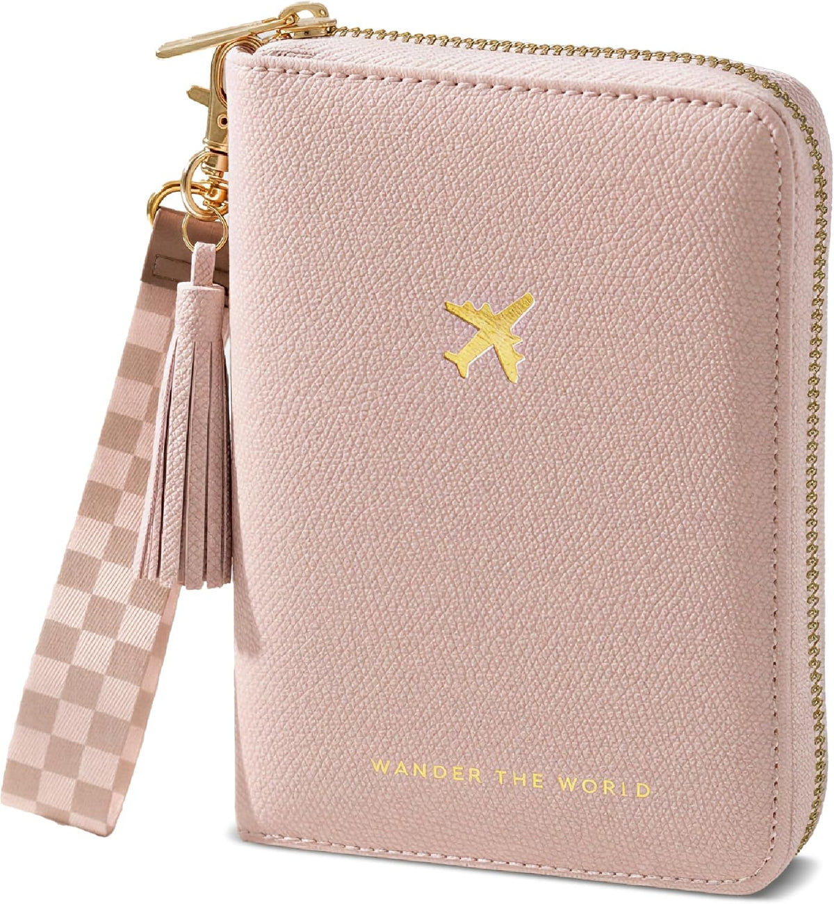 Beautiful Passport Holder And Travel Wallet with Wristlet Strap - All-in-One Organizer for Women with Card Slots and Tassel Keychain - Perfect RFID Blocking Case to Keep Your Documents Safe