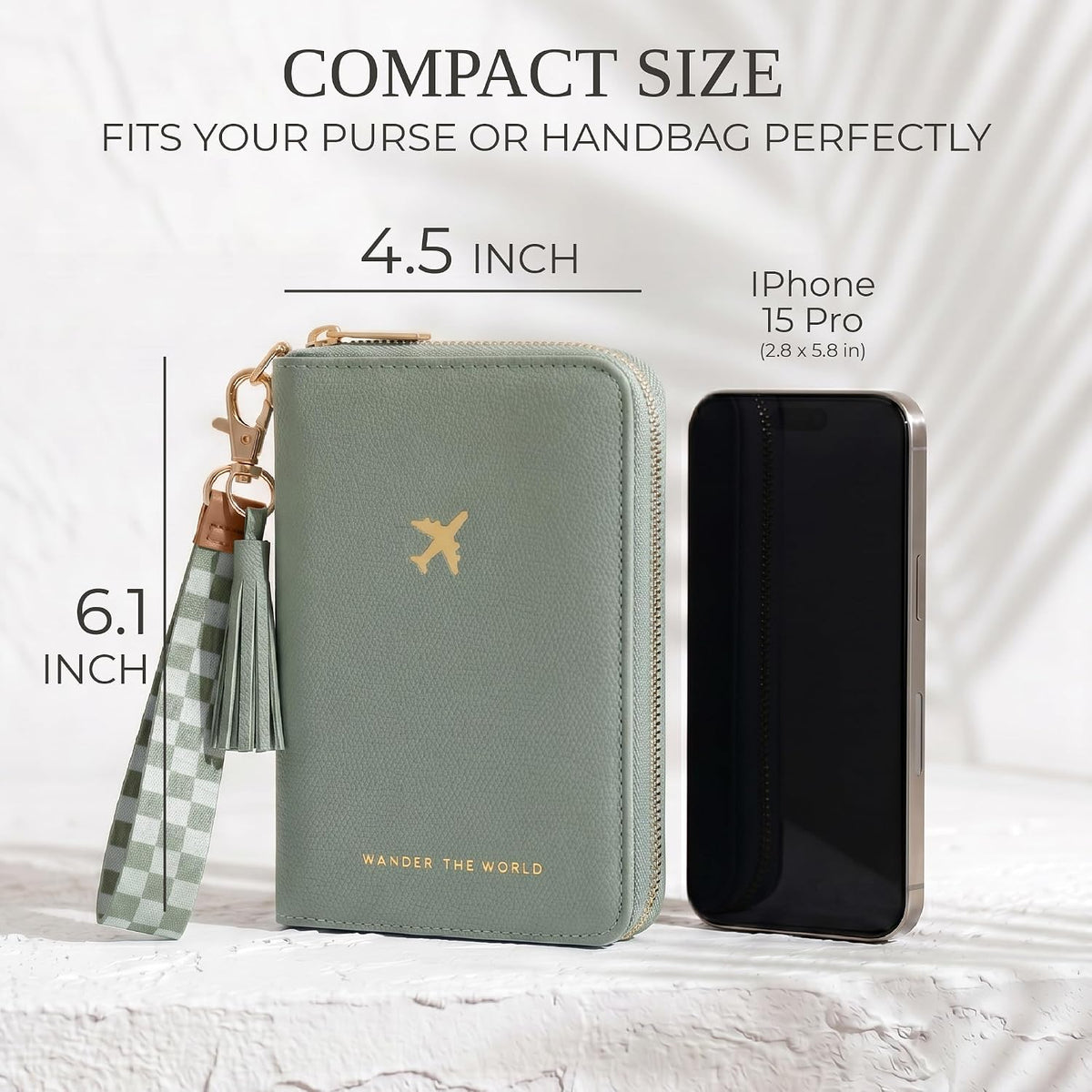 Beautiful Passport Holder And Travel Wallet with Wristlet Strap - All-in-One Organizer for Women with Card Slots and Tassel Keychain - Perfect RFID Blocking Case to Keep Your Documents Safe