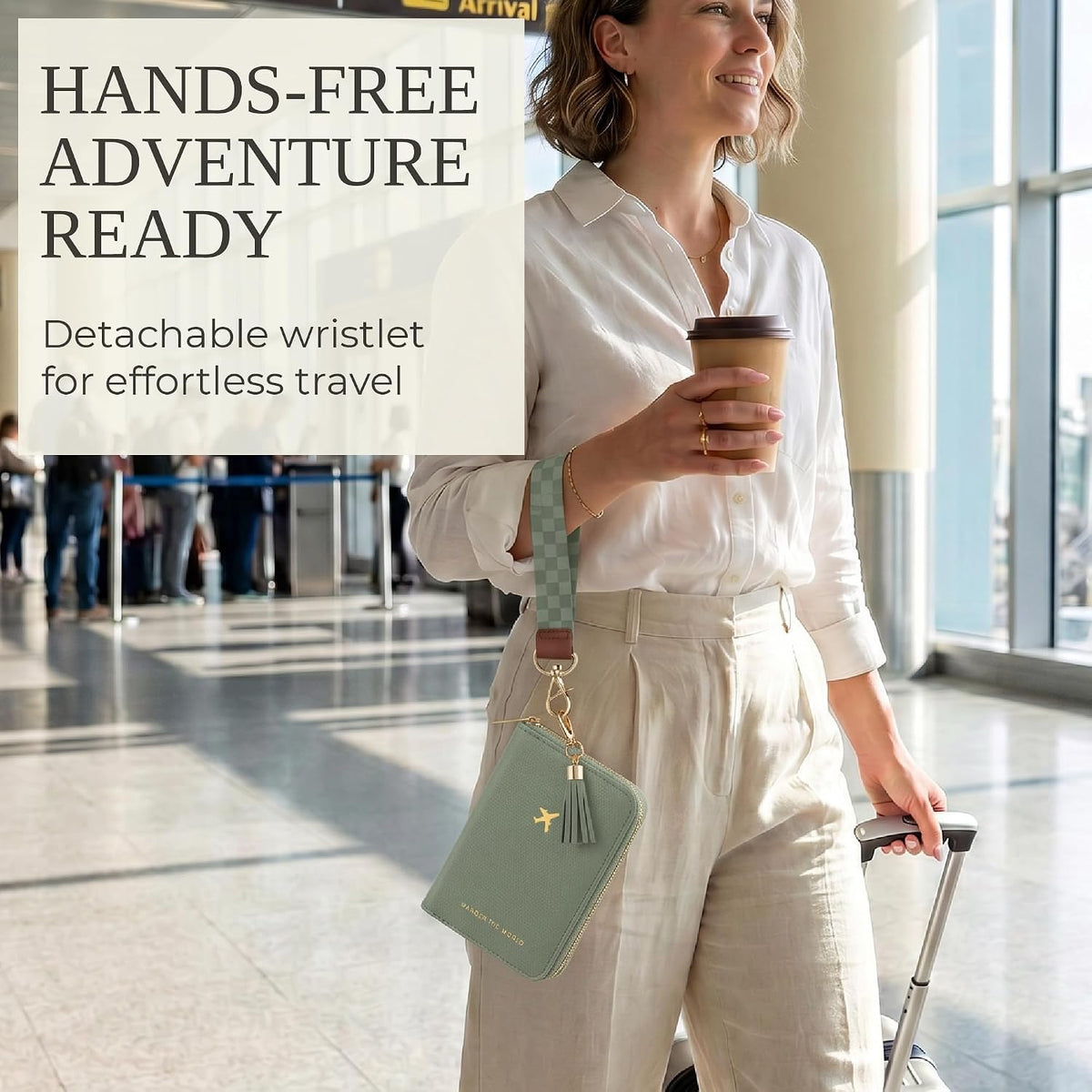 Beautiful Passport Holder And Travel Wallet with Wristlet Strap - All-in-One Organizer for Women with Card Slots and Tassel Keychain - Perfect RFID Blocking Case to Keep Your Documents Safe