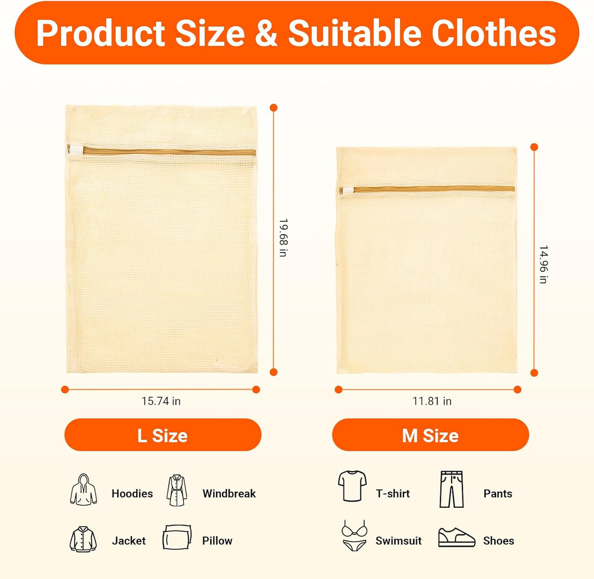 Extra Large Mesh Laundry Bag Heavy Duty Mesh Wash Bag with Drawstring Closure for College, Dorm, Travel, Family and Apartment Dwellers, 27 x 36 Inches, White