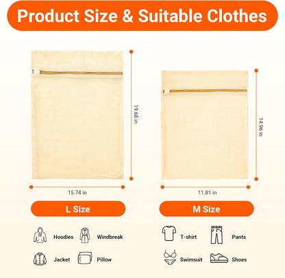 Extra Large Mesh Laundry Bag Heavy Duty Mesh Wash Bag with Drawstring Closure for College, Dorm, Travel, Family and Apartment Dwellers, 27 x 36 Inches, White