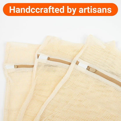 Extra Large Mesh Laundry Bag Heavy Duty Mesh Wash Bag with Drawstring Closure for College, Dorm, Travel, Family and Apartment Dwellers, 27 x 36 Inches, White