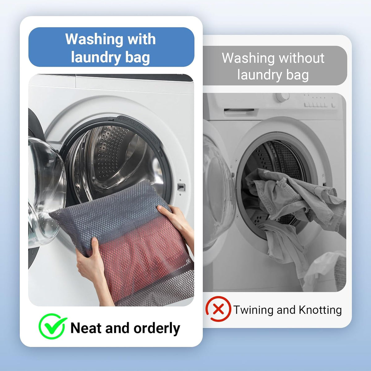 Extra Large Mesh Laundry Bag Heavy Duty Mesh Wash Bag with Drawstring Closure for College, Dorm, Travel, Family and Apartment Dwellers, 27 x 36 Inches, White