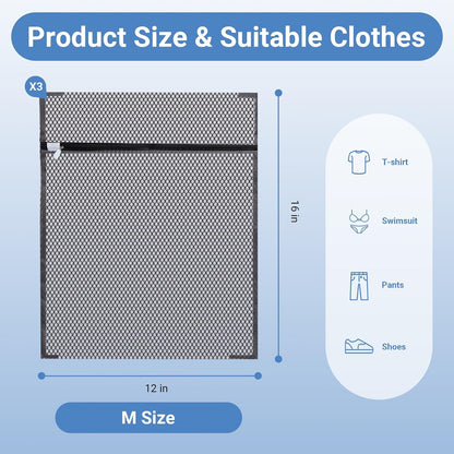 Extra Large Mesh Laundry Bag Heavy Duty Mesh Wash Bag with Drawstring Closure for College, Dorm, Travel, Family and Apartment Dwellers, 27 x 36 Inches, White