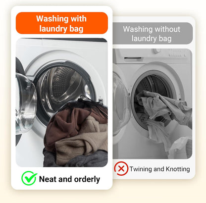 Extra Large Mesh Laundry Bag Heavy Duty Mesh Wash Bag with Drawstring Closure for College, Dorm, Travel, Family and Apartment Dwellers, 27 x 36 Inches, White