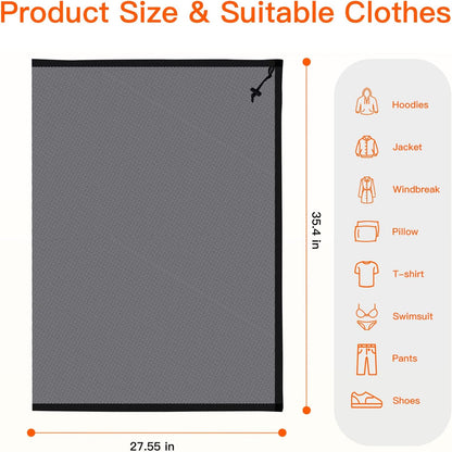 Extra Large Mesh Laundry Bag Heavy Duty Mesh Wash Bag with Drawstring Closure for College, Dorm, Travel, Family and Apartment Dwellers, 27 x 36 Inches, White