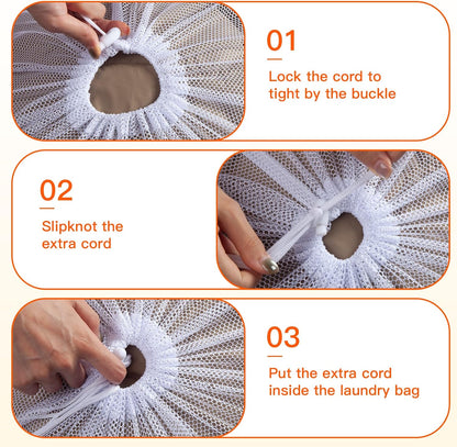 Extra Large Mesh Laundry Bag Heavy Duty Mesh Wash Bag with Drawstring Closure for College, Dorm, Travel, Family and Apartment Dwellers, 27 x 36 Inches, White