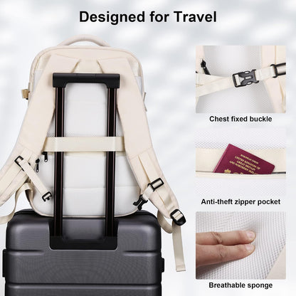 Travel Laptop Backpack for Men Women, Personal Item Carry On Bag | Dry Wet Separation Mochila de Viaje for Weekender Business Hiking Camping