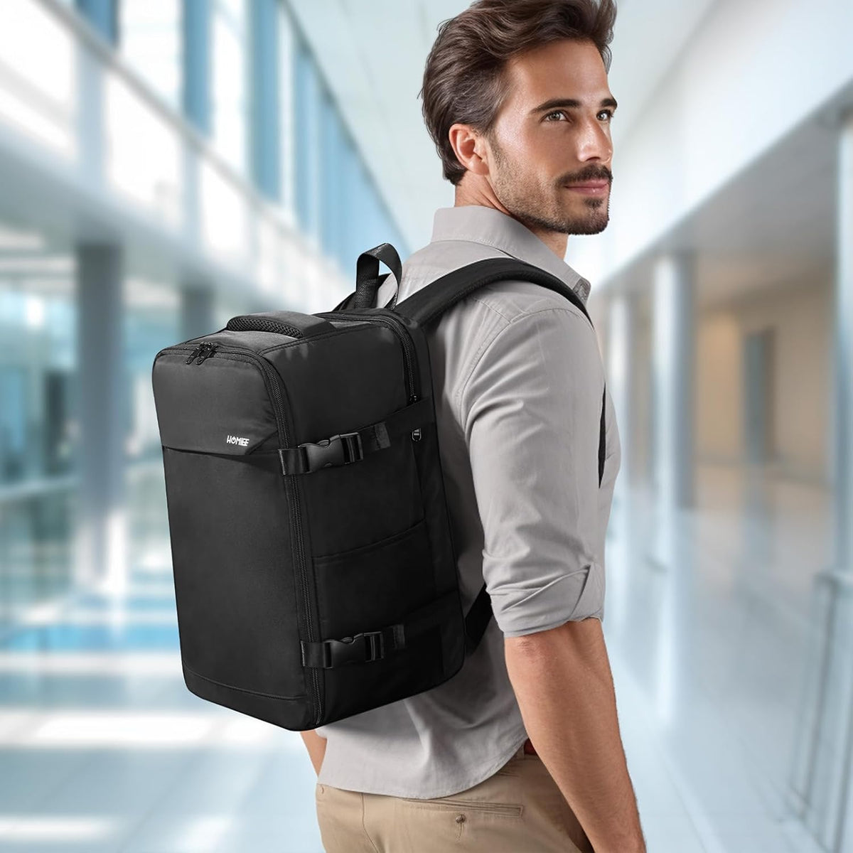 Travel Laptop Backpack for Men Women, Personal Item Carry On Bag | Dry Wet Separation Mochila de Viaje for Weekender Business Hiking Camping