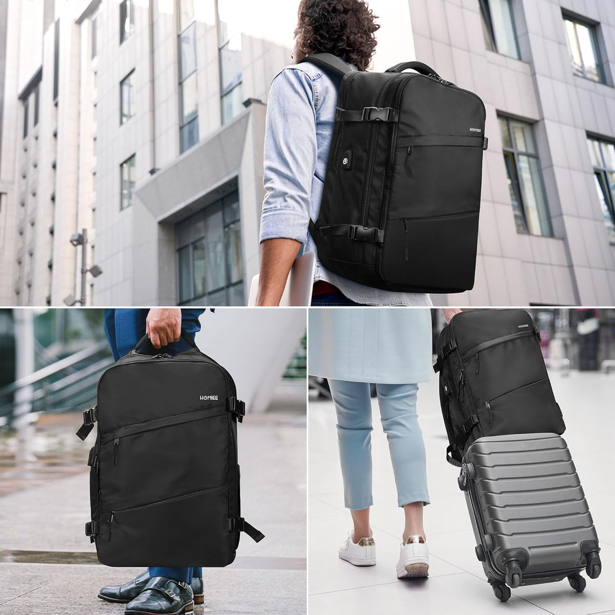 Travel Laptop Backpack for Men Women, Personal Item Carry On Bag | Dry Wet Separation Mochila de Viaje for Weekender Business Hiking Camping