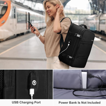 Travel Laptop Backpack for Men Women, Personal Item Carry On Bag | Dry Wet Separation Mochila de Viaje for Weekender Business Hiking Camping
