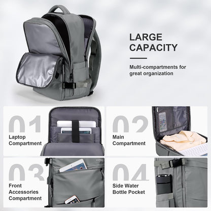 Travel Laptop Backpack for Men Women, Personal Item Carry On Bag | Dry Wet Separation Mochila de Viaje for Weekender Business Hiking Camping