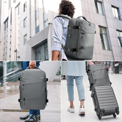 Travel Laptop Backpack for Men Women, Personal Item Carry On Bag | Dry Wet Separation Mochila de Viaje for Weekender Business Hiking Camping