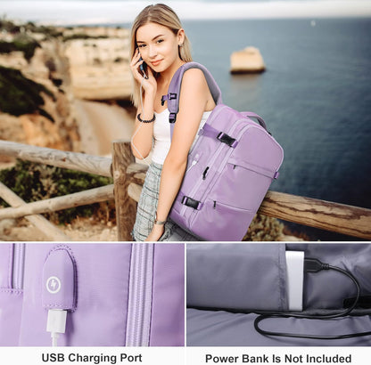 Travel Laptop Backpack for Men Women, Personal Item Carry On Bag | Dry Wet Separation Mochila de Viaje for Weekender Business Hiking Camping