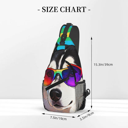 Sling Backpack for Women Men Multipurpose Anti-Theft Gym Bags Sack Daypack Outdoor Backpack Carry On Bag, Lgbt Heart Beat Pride Single Shoulder Messenger Bag