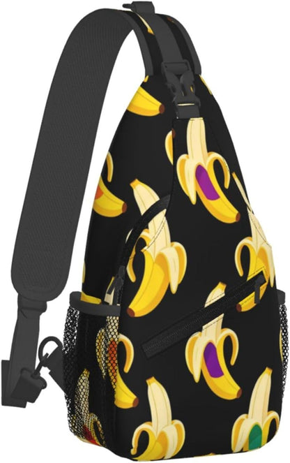 Sling Backpack for Women Men Multipurpose Anti-Theft Gym Bags Sack Daypack Outdoor Backpack Carry On Bag, Lgbt Heart Beat Pride Single Shoulder Messenger Bag