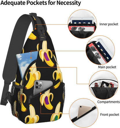 Sling Backpack for Women Men Multipurpose Anti-Theft Gym Bags Sack Daypack Outdoor Backpack Carry On Bag, Lgbt Heart Beat Pride Single Shoulder Messenger Bag