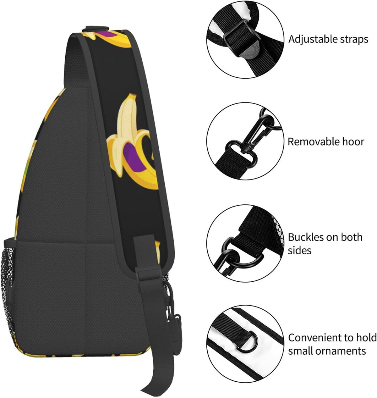 Sling Backpack for Women Men Multipurpose Anti-Theft Gym Bags Sack Daypack Outdoor Backpack Carry On Bag, Lgbt Heart Beat Pride Single Shoulder Messenger Bag