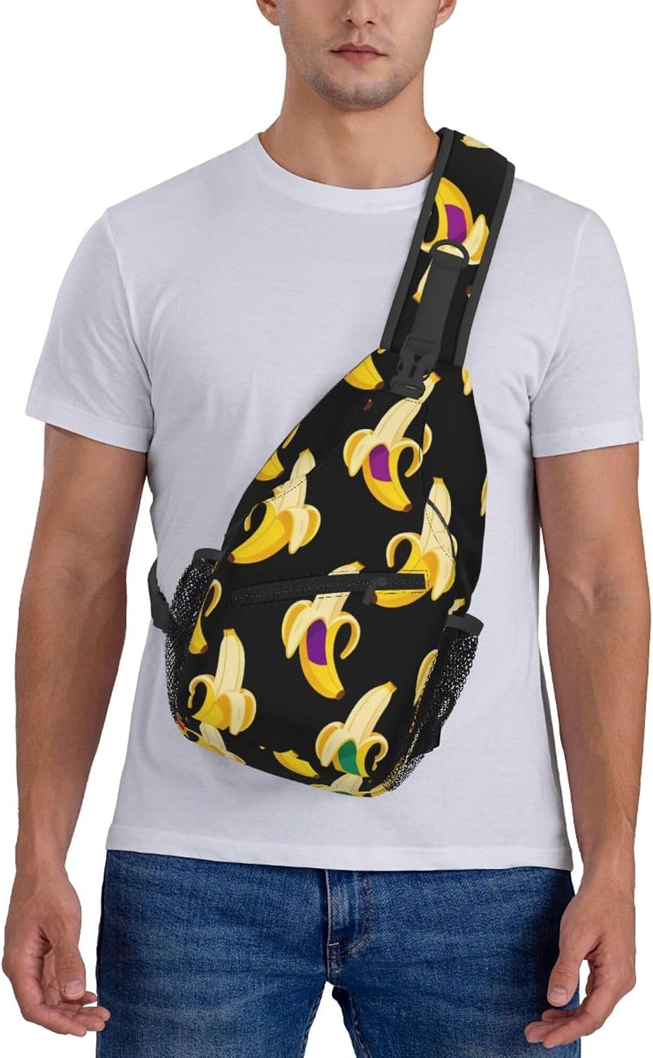 Sling Backpack for Women Men Multipurpose Anti-Theft Gym Bags Sack Daypack Outdoor Backpack Carry On Bag, Lgbt Heart Beat Pride Single Shoulder Messenger Bag