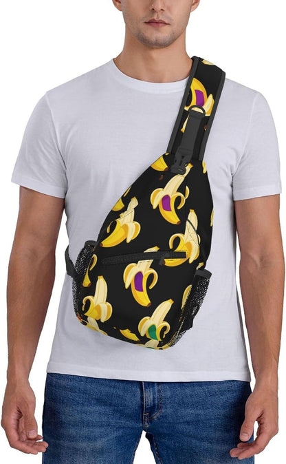 Sling Backpack for Women Men Multipurpose Anti-Theft Gym Bags Sack Daypack Outdoor Backpack Carry On Bag, Lgbt Heart Beat Pride Single Shoulder Messenger Bag