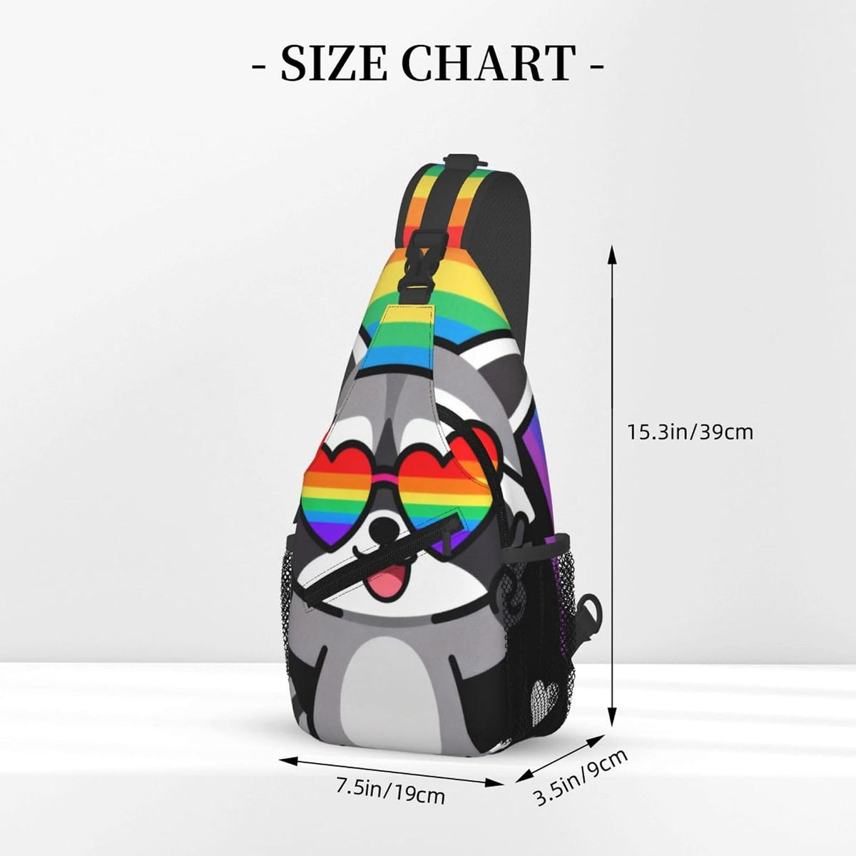 Sling Backpack for Women Men Multipurpose Anti-Theft Gym Bags Sack Daypack Outdoor Backpack Carry On Bag, Lgbt Heart Beat Pride Single Shoulder Messenger Bag