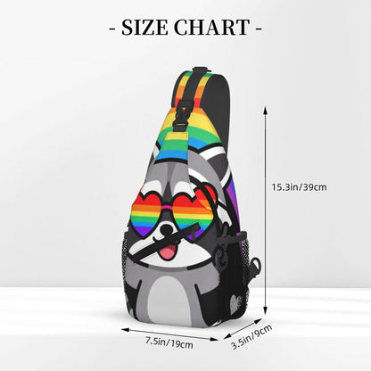 Sling Backpack for Women Men Multipurpose Anti-Theft Gym Bags Sack Daypack Outdoor Backpack Carry On Bag, Lgbt Heart Beat Pride Single Shoulder Messenger Bag