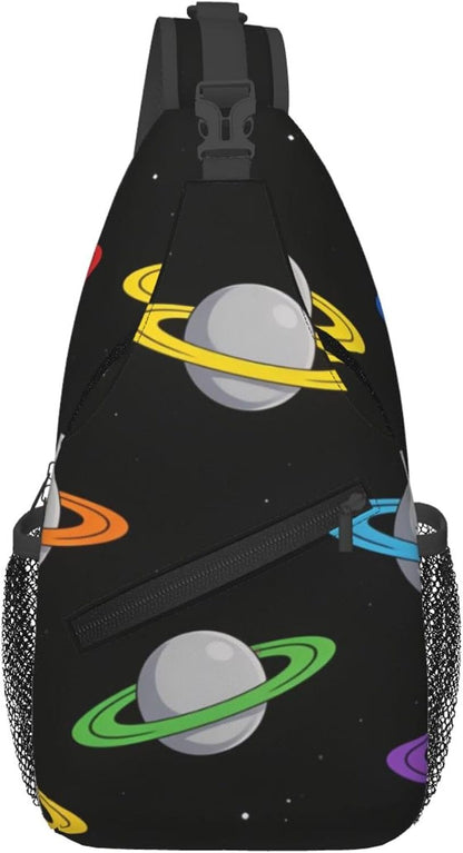 Sling Backpack for Women Men Multipurpose Anti-Theft Gym Bags Sack Daypack Outdoor Backpack Carry On Bag, Lgbt Heart Beat Pride Single Shoulder Messenger Bag