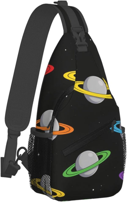 Sling Backpack for Women Men Multipurpose Anti-Theft Gym Bags Sack Daypack Outdoor Backpack Carry On Bag, Lgbt Heart Beat Pride Single Shoulder Messenger Bag