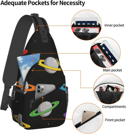 Sling Backpack for Women Men Multipurpose Anti-Theft Gym Bags Sack Daypack Outdoor Backpack Carry On Bag, Lgbt Heart Beat Pride Single Shoulder Messenger Bag