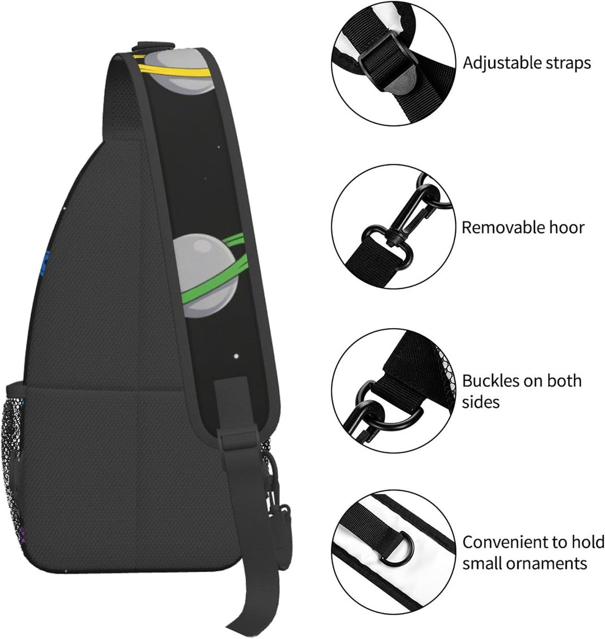 Sling Backpack for Women Men Multipurpose Anti-Theft Gym Bags Sack Daypack Outdoor Backpack Carry On Bag, Lgbt Heart Beat Pride Single Shoulder Messenger Bag