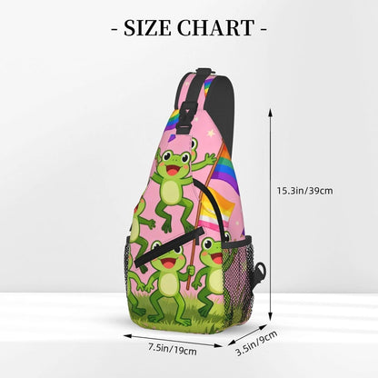 Sling Backpack for Women Men Multipurpose Anti-Theft Gym Bags Sack Daypack Outdoor Backpack Carry On Bag, Lgbt Heart Beat Pride Single Shoulder Messenger Bag