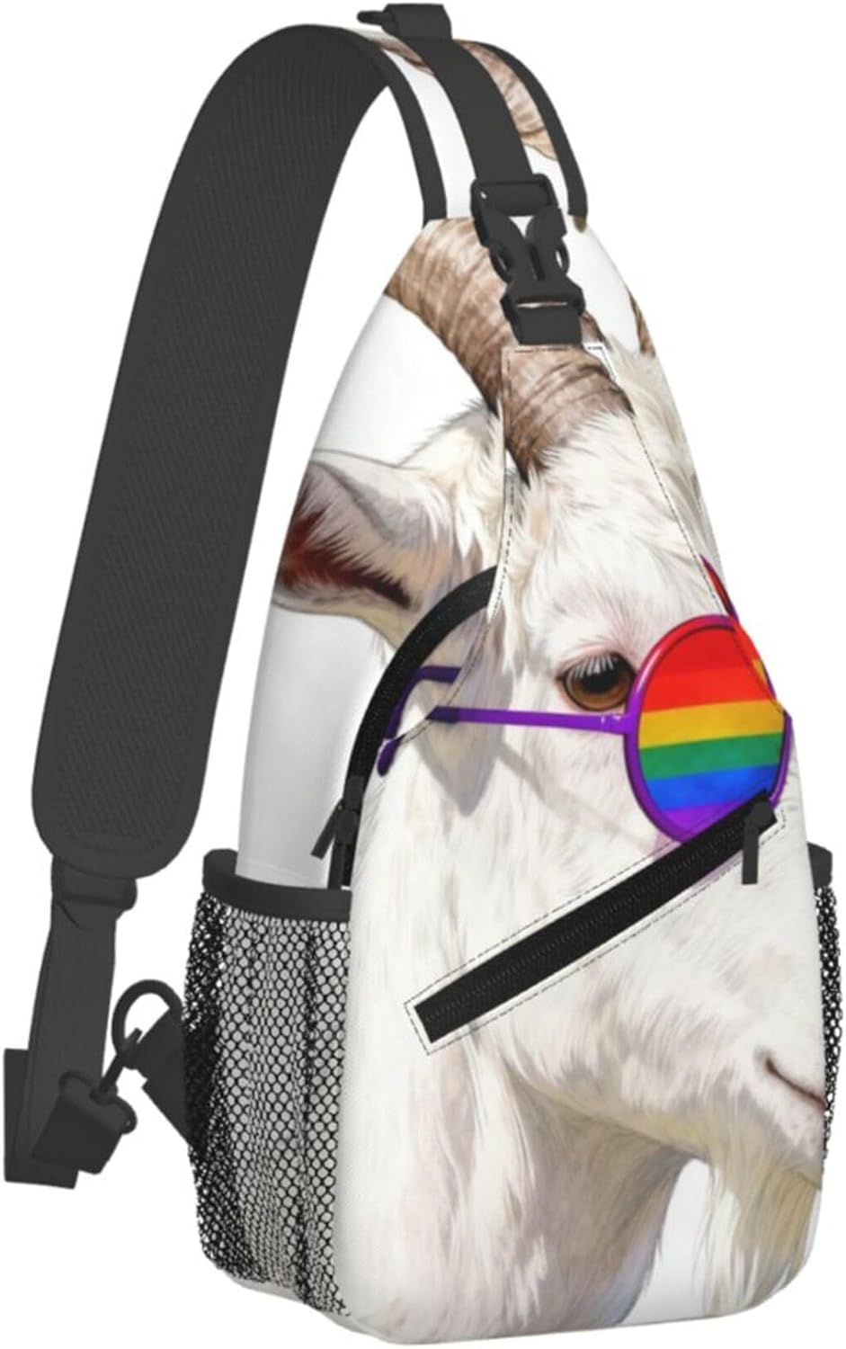 Sling Backpack for Women Men Multipurpose Anti-Theft Gym Bags Sack Daypack Outdoor Backpack Carry On Bag, Lgbt Heart Beat Pride Single Shoulder Messenger Bag