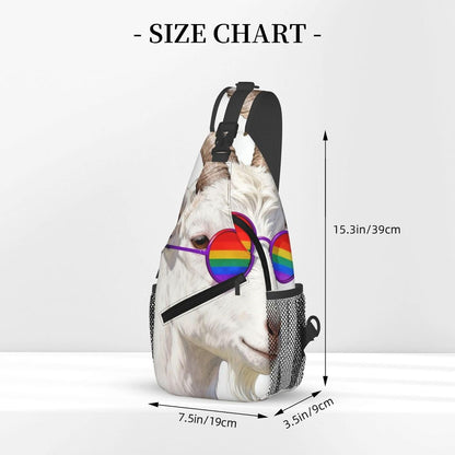 Sling Backpack for Women Men Multipurpose Anti-Theft Gym Bags Sack Daypack Outdoor Backpack Carry On Bag, Lgbt Heart Beat Pride Single Shoulder Messenger Bag