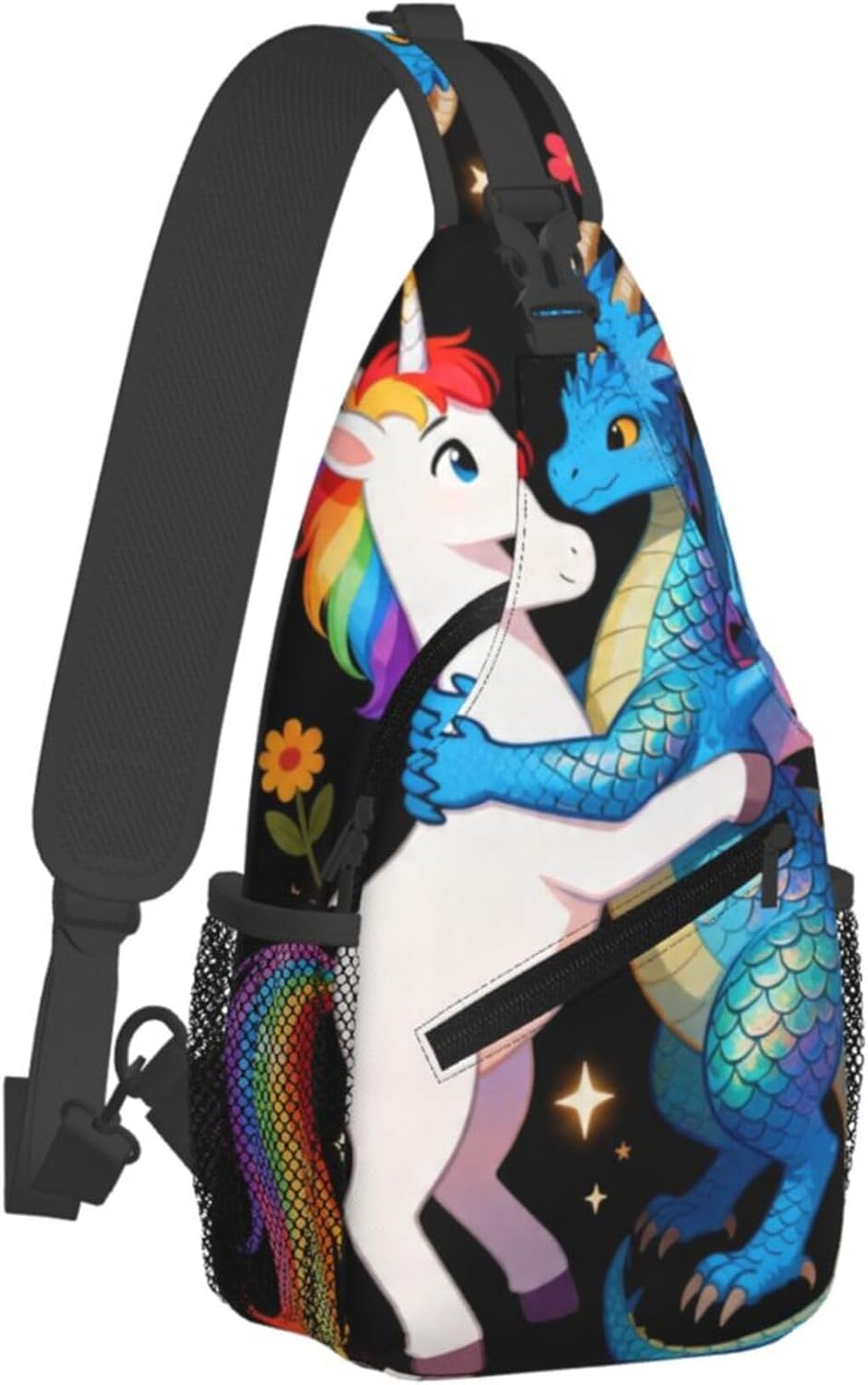 Sling Backpack for Women Men Multipurpose Anti-Theft Gym Bags Sack Daypack Outdoor Backpack Carry On Bag, Lgbt Heart Beat Pride Single Shoulder Messenger Bag