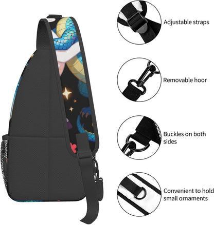 Sling Backpack for Women Men Multipurpose Anti-Theft Gym Bags Sack Daypack Outdoor Backpack Carry On Bag, Lgbt Heart Beat Pride Single Shoulder Messenger Bag