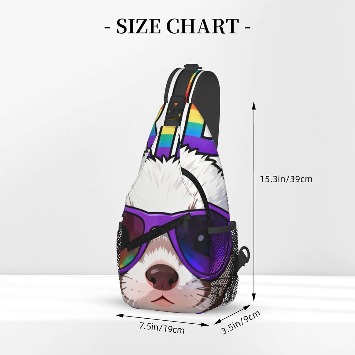 Sling Backpack for Women Men Multipurpose Anti-Theft Gym Bags Sack Daypack Outdoor Backpack Carry On Bag, Lgbt Heart Beat Pride Single Shoulder Messenger Bag