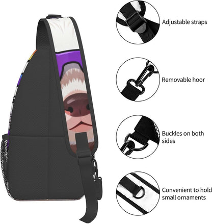 Sling Backpack for Women Men Multipurpose Anti-Theft Gym Bags Sack Daypack Outdoor Backpack Carry On Bag, Lgbt Heart Beat Pride Single Shoulder Messenger Bag